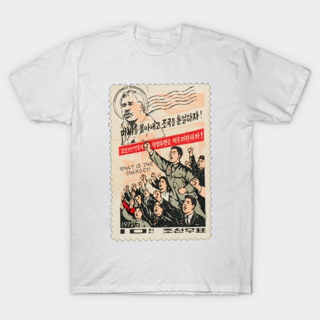 Democracy Manifest STAMP Chinese Propaganda T-Shirt by Simontology